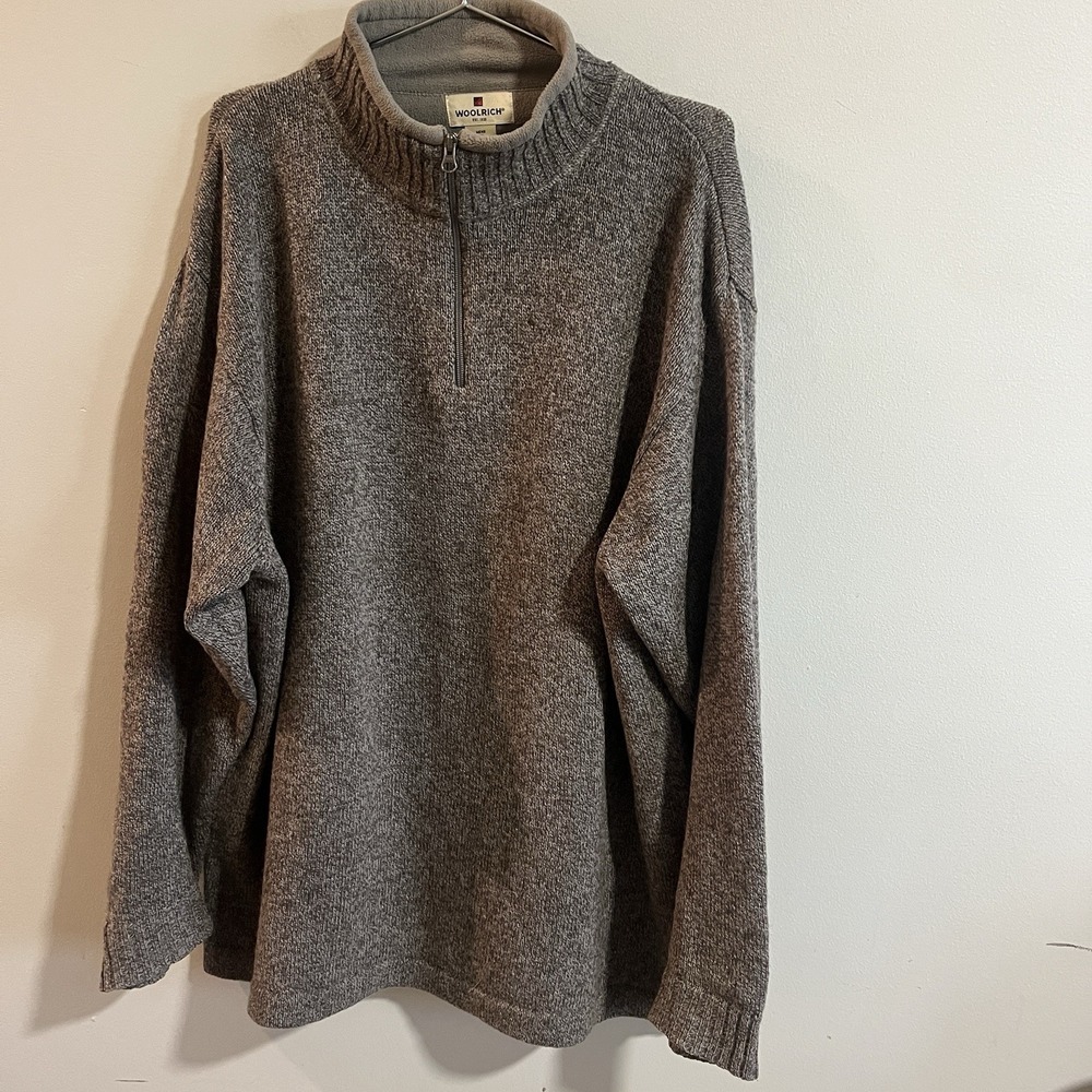 Woolrich 100% Wool 1/4 Zip Pullover Sweater Men's XXL